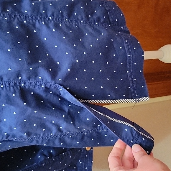 Chico’s Navy and White Polka Dot Luxe Twill Utility Jacket - Size 12/14 - Picture 7 of 11